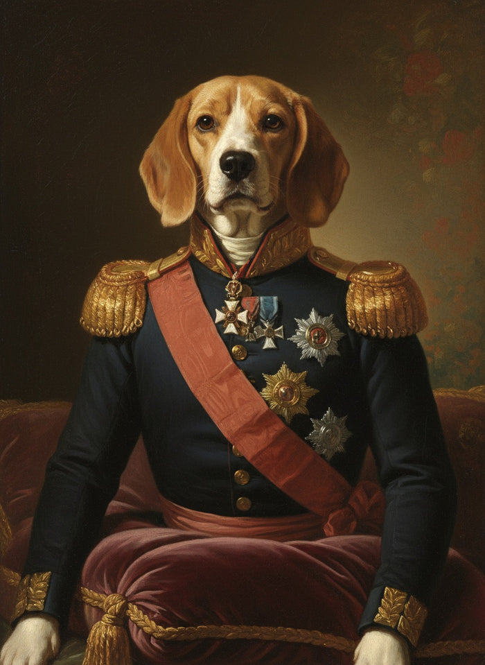 Beagle malet som general